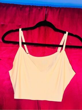 👑 Sexy Seamless Andy & Evan Cream Double-Strap Crop Camisole Size X-Large
